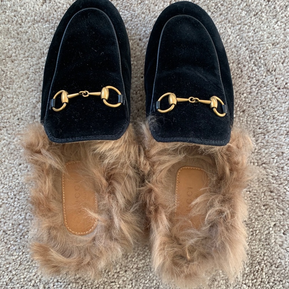 Velvet Black Gucci Princeton Slippers PRICE FIRM